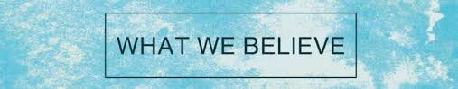 Colorful “What We Believe” graphic with a sky blue and white background representing the inclusive and progressive Christian values of Holy Covenant United Church of Christ in Charlotte NC, emphasizing love, justice, community, and welcome for all.