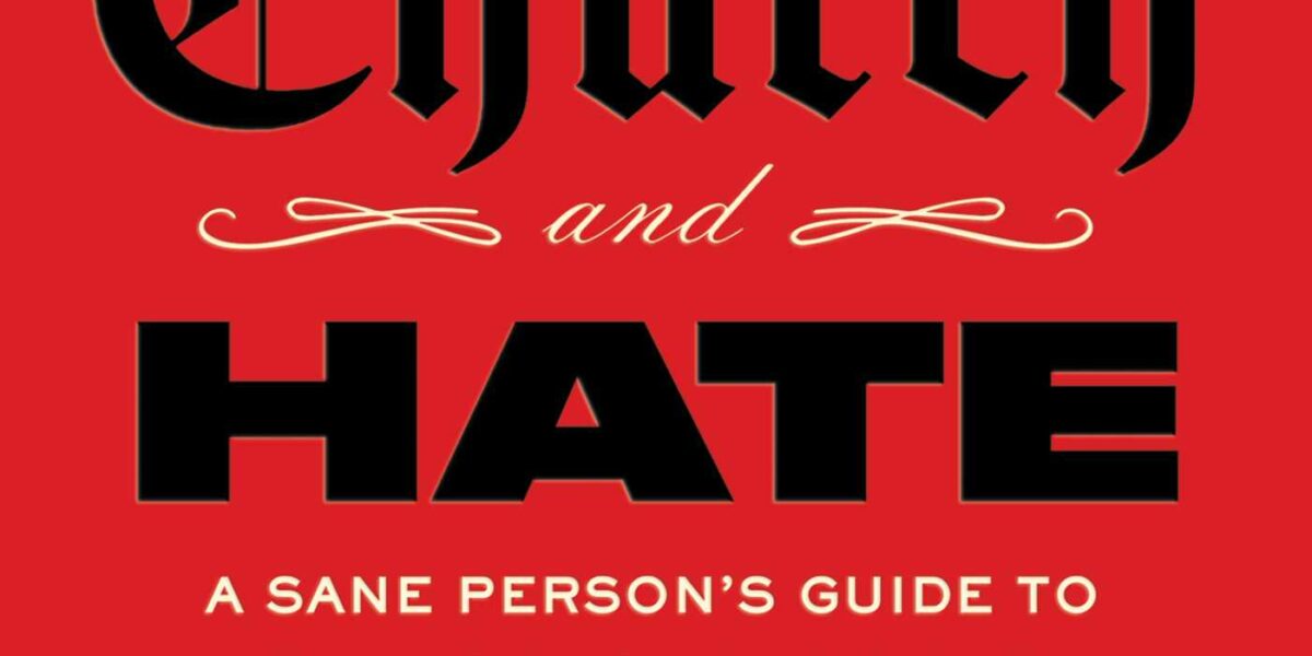 Book cover for Separating Church and Hate by John Fugelsang. The red background features bold black lettering and the subtitle: "A sane person’s guide to taking back the Bible from fundamentalists, fascists, and flock-fleecing frauds."
