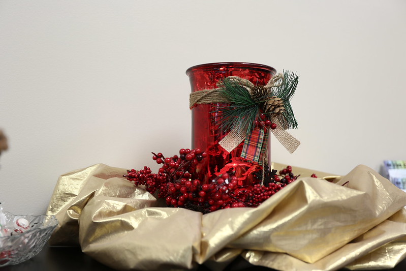 Communion Table with Advent Candles and Cross