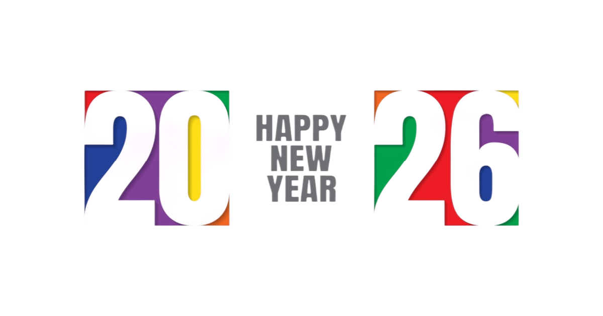 Happy New Year 2026 graphic marking the turning of the year.
