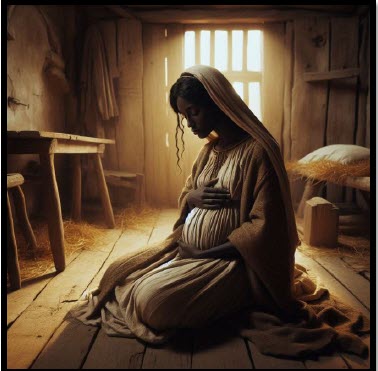 Artwork of an expectant Mary titled 'Love Is All I Have to Give You,' symbolizing Advent love and courageous hope.